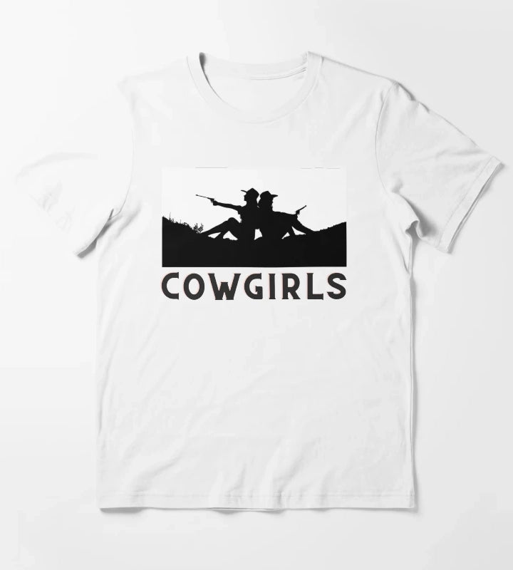 Two Cowgirls Retro Cowgirls T-Shirt White