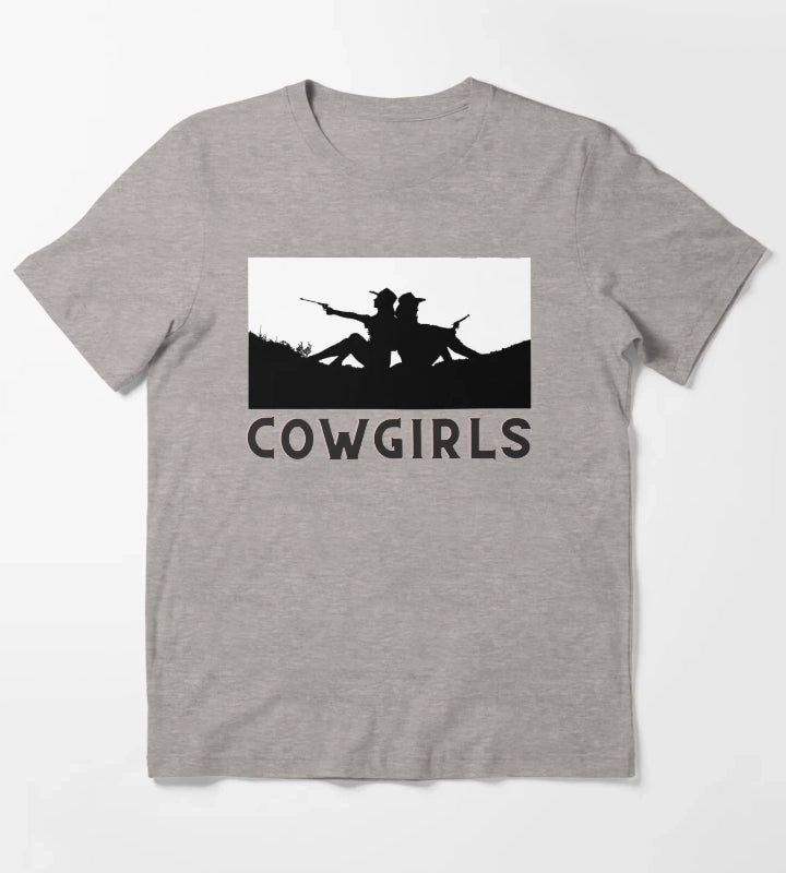 Two Cowgirls Retro Cowgirls T-Shirt Heather Grey