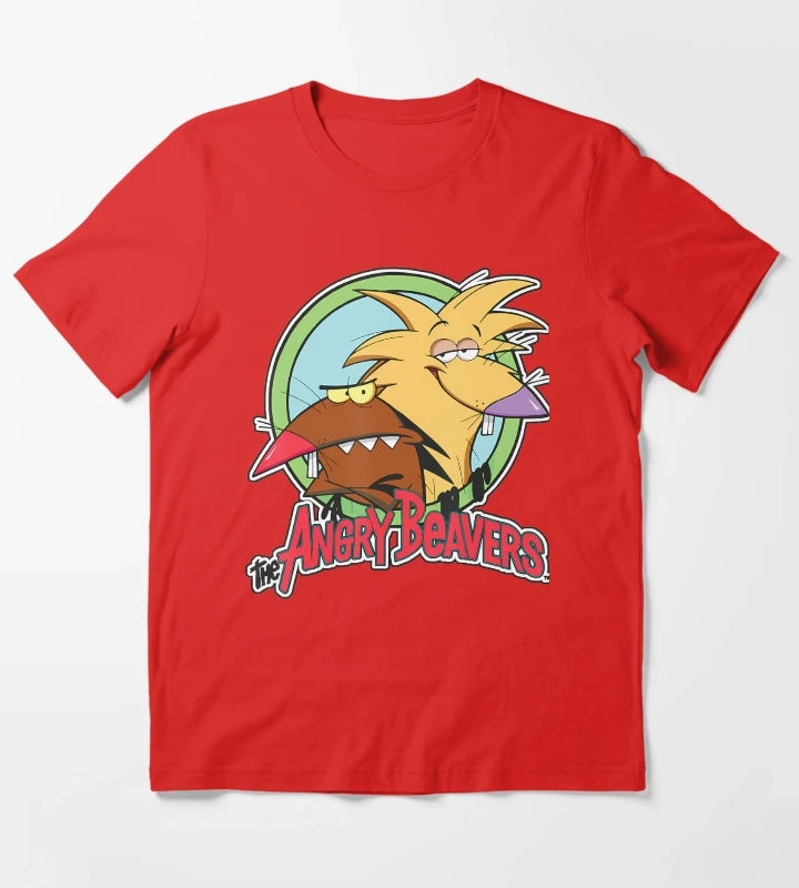 Two Grumpy Forest Animal Friends T-Shirt Red