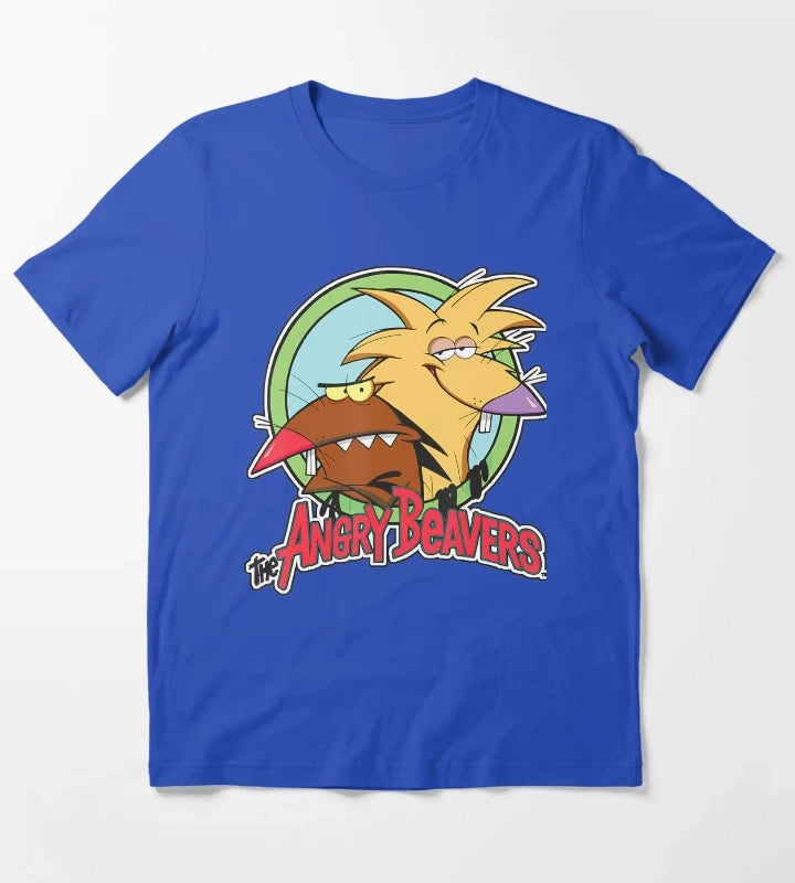 Two Grumpy Forest Animal Friends T-Shirt Blue