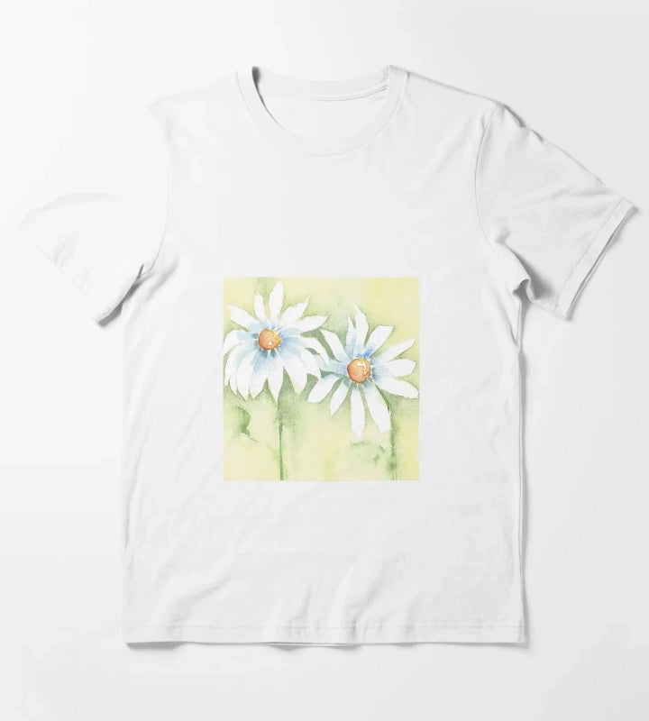 Two White Daisies T-Shirt White