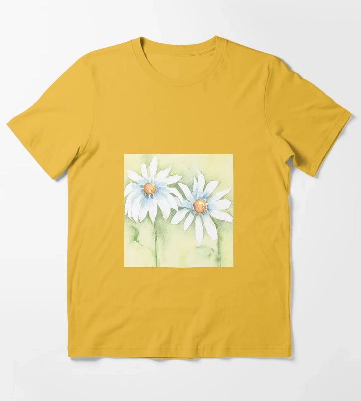 Two White Daisies T-Shirt Yellow