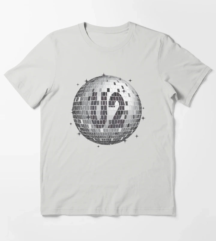 U2 Disco Ball Mono Bono TShirt T-Shirt Light Grey