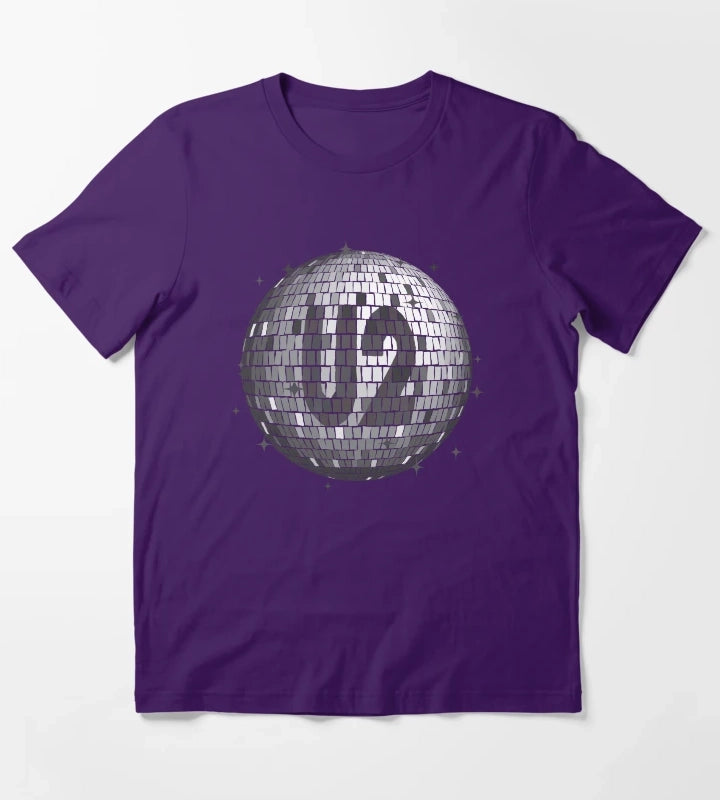U2 Disco Ball Mono Bono TShirt T-Shirt Purple