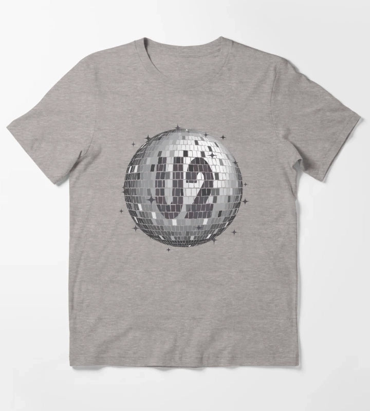 U2 Disco Ball Mono Bono TShirt T-Shirt Heather Grey