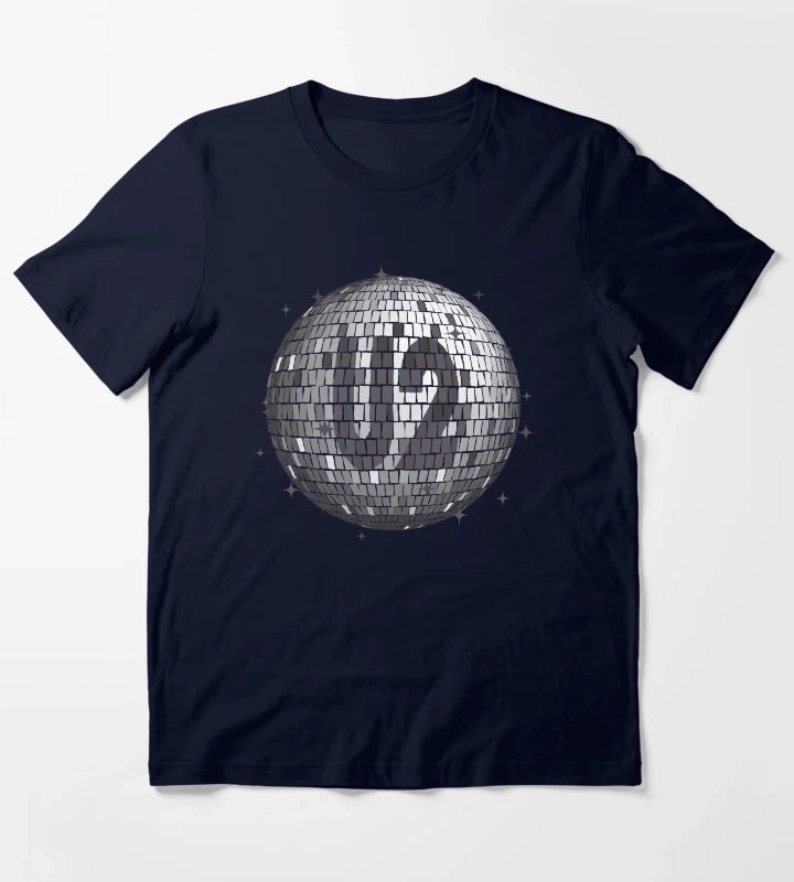 U2 Disco Ball Mono Bono TShirt T-Shirt Navy