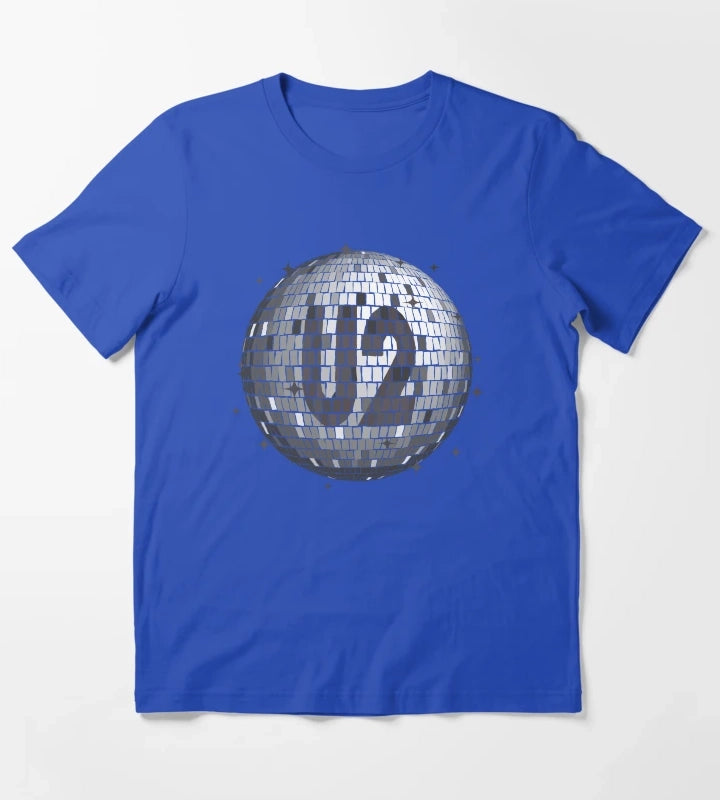 U2 Disco Ball Mono Bono TShirt T-Shirt Blue