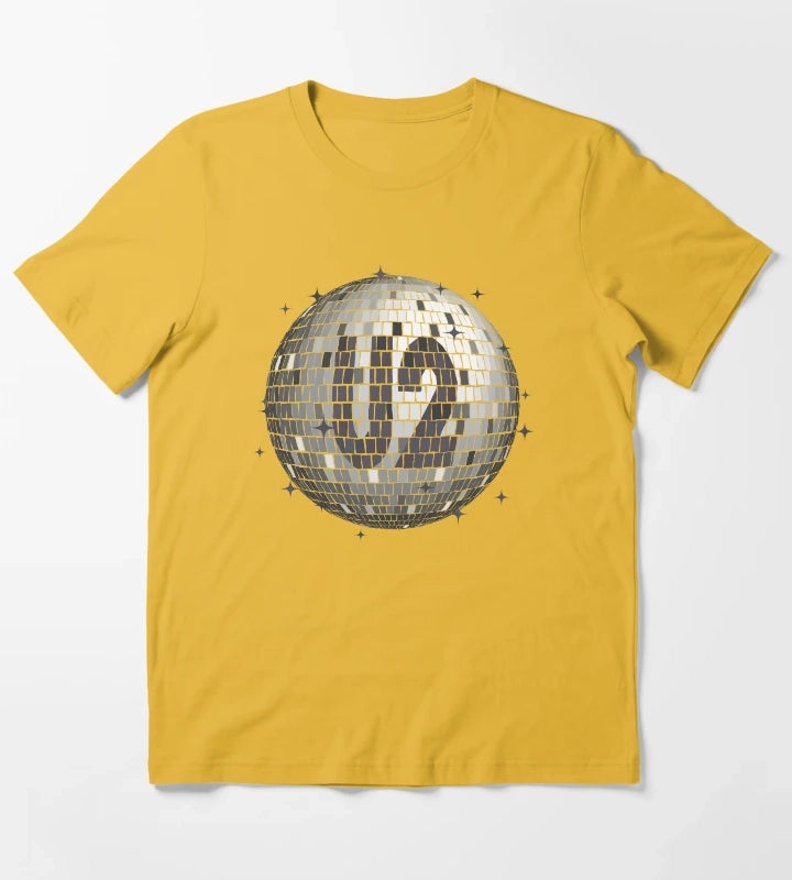 U2 Disco Ball Mono Bono TShirt T-Shirt Yellow