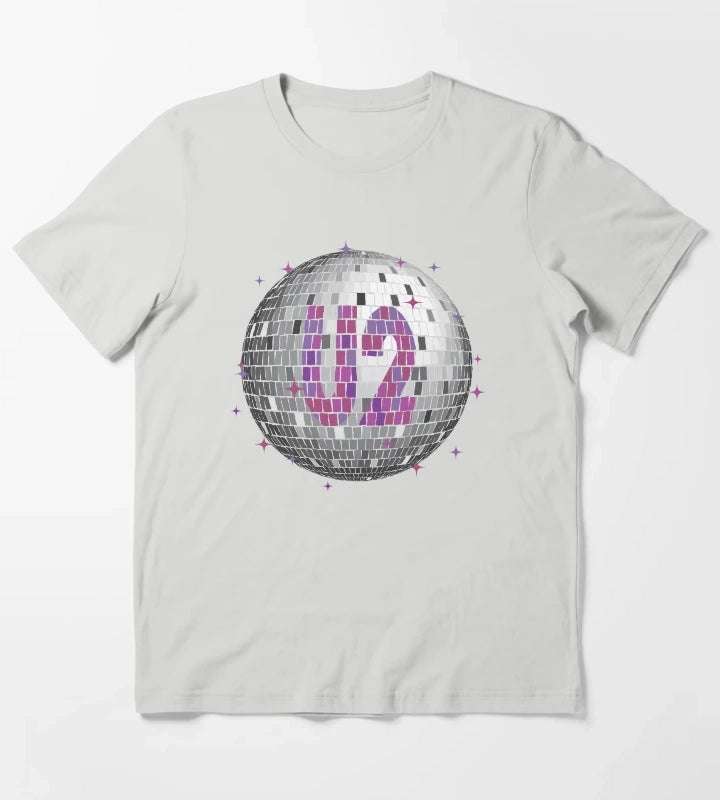 U2 Disco Ball Ultraviolet T-Shirt Light Grey