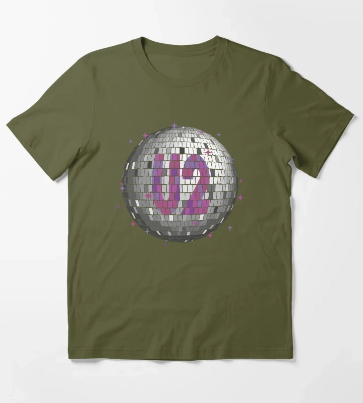 U2 Disco Ball Ultraviolet T-Shirt Olive Green