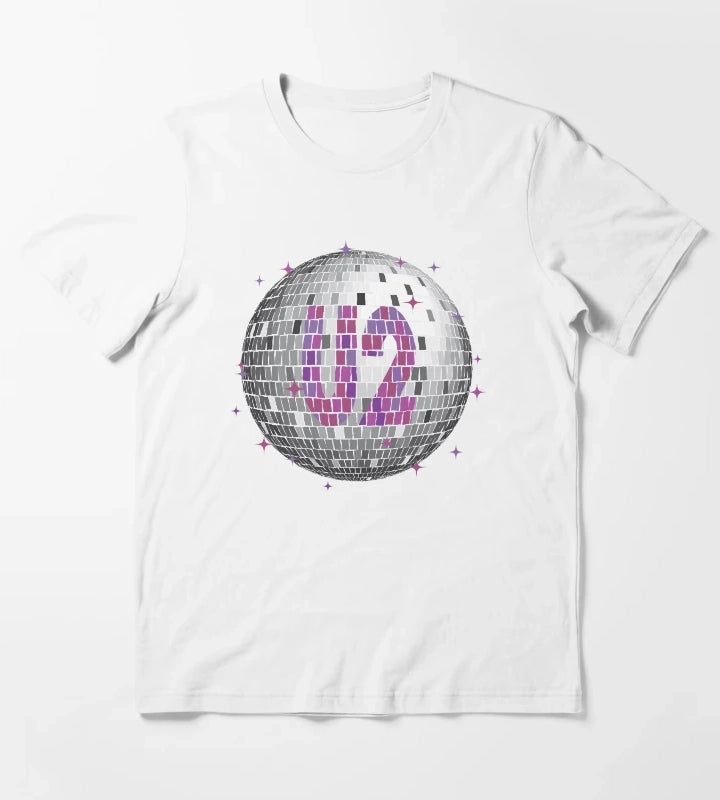 U2 Disco Ball Ultraviolet T-Shirt White