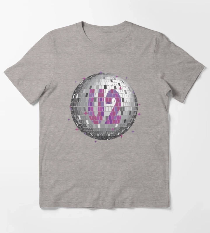 U2 Disco Ball Ultraviolet T-Shirt Heather Grey