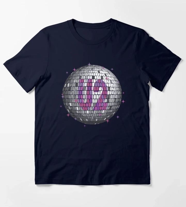 U2 Disco Ball Ultraviolet T-Shirt Navy
