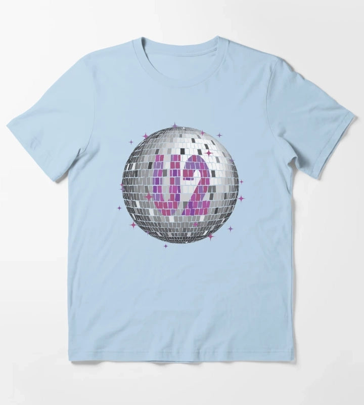 U2 Disco Ball Ultraviolet T-Shirt Sky Blue