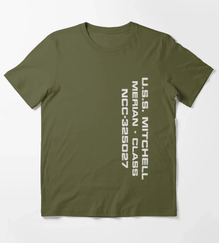 USS Mitchell T-Shirt Olive Green