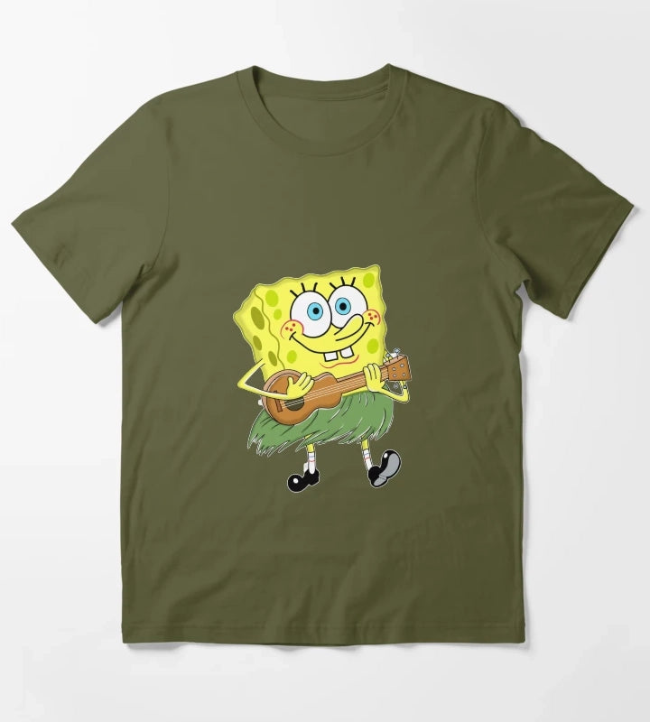 Ukulele SpongeBob T-Shirt Olive Green