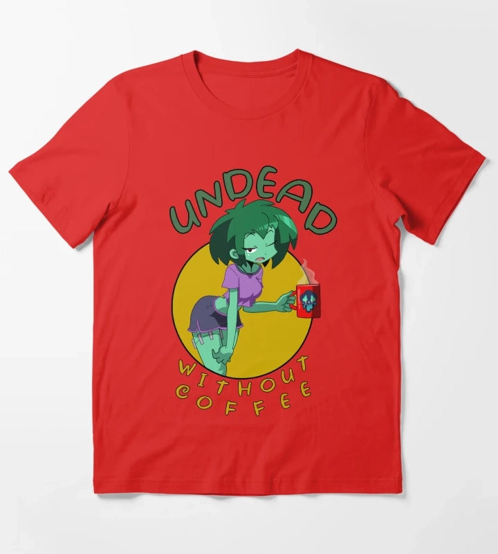 Undead Without Coffee T-Shirt Red
