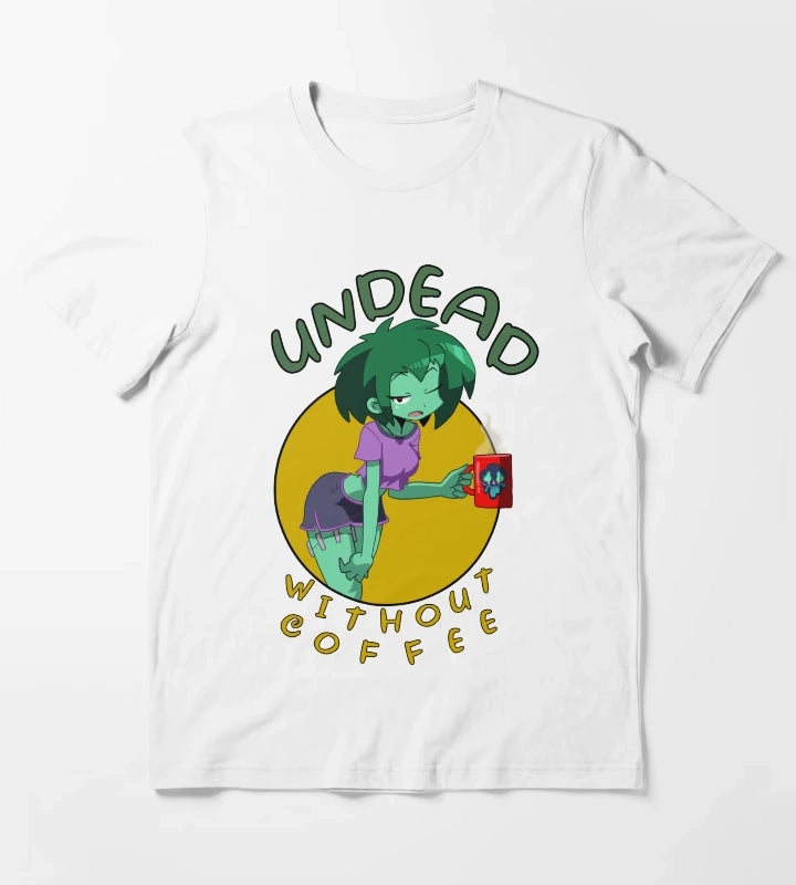 Undead Without Coffee T-Shirt White