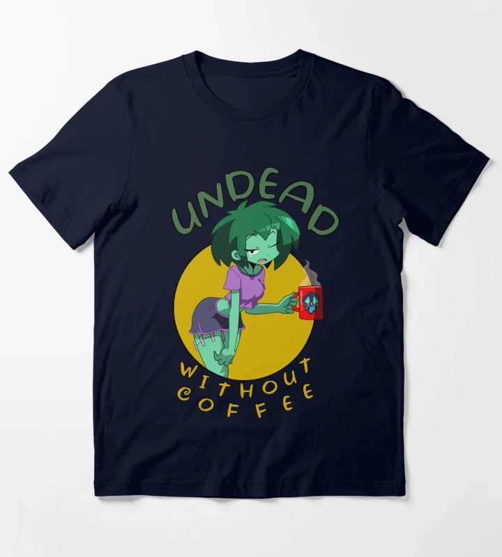 Undead Without Coffee T-Shirt Navy