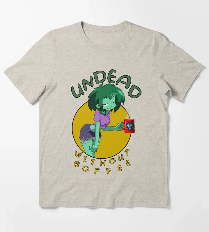 Undead Without Coffee T-Shirt Cream