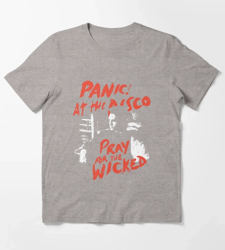 Universe is made of protons neutrons electrons morons Panicmaskes Panicgalaxy Panicstuff Panicyoutube Paniclong sleeve Panic1 Panic2 Panicshop Panicmouse Panic x3 T-Shirt Heather Grey