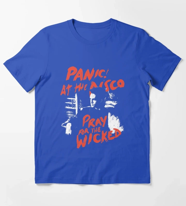 Universe is made of protons neutrons electrons morons Panicmaskes Panicgalaxy Panicstuff Panicyoutube Paniclong sleeve Panic1 Panic2 Panicshop Panicmouse Panic x3 T-Shirt Blue