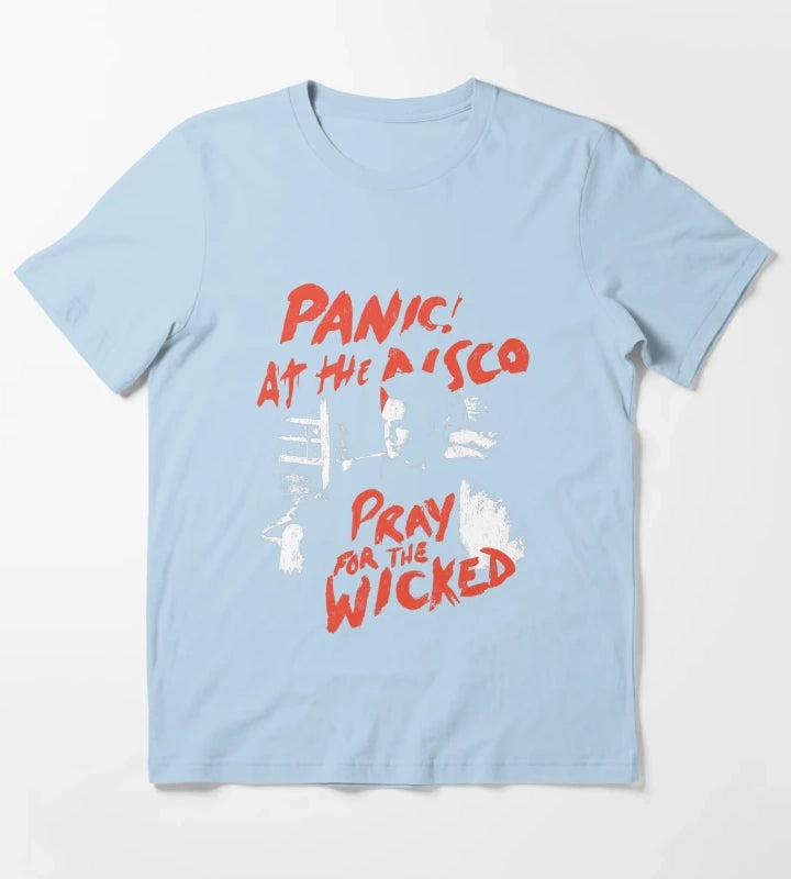 Universe is made of protons neutrons electrons morons Panicmaskes Panicgalaxy Panicstuff Panicyoutube Paniclong sleeve Panic1 Panic2 Panicshop Panicmouse Panic x3 T-Shirt Sky Blue