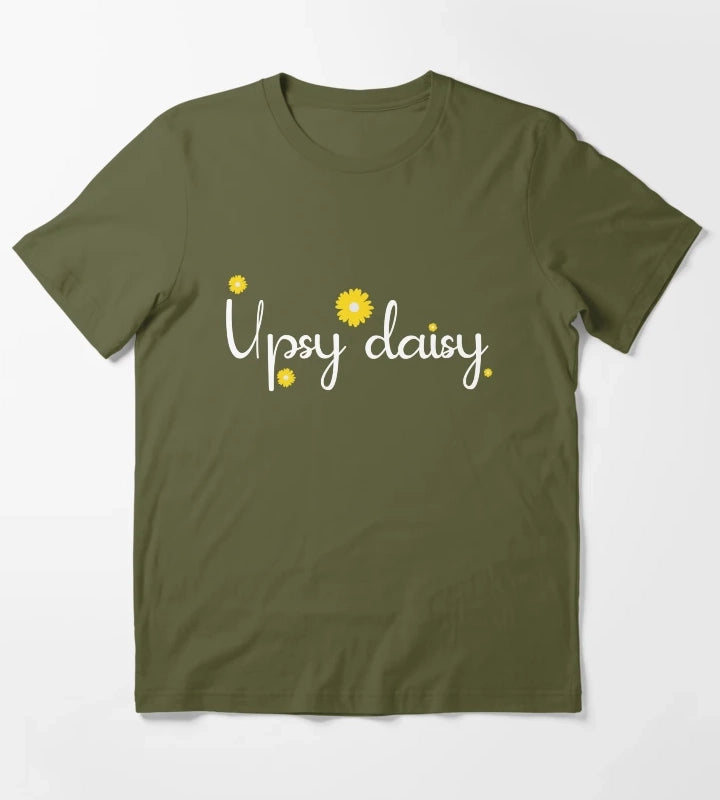 Upsy daisy day T-Shirt Olive Green