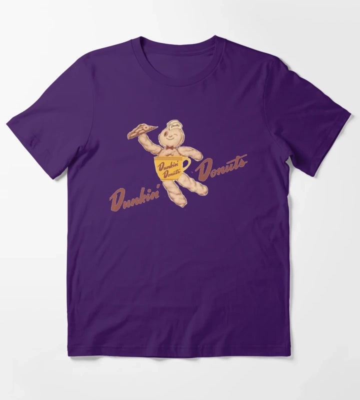 VINTAGE Dunkin Donuts BOX mascot T-Shirt Purple