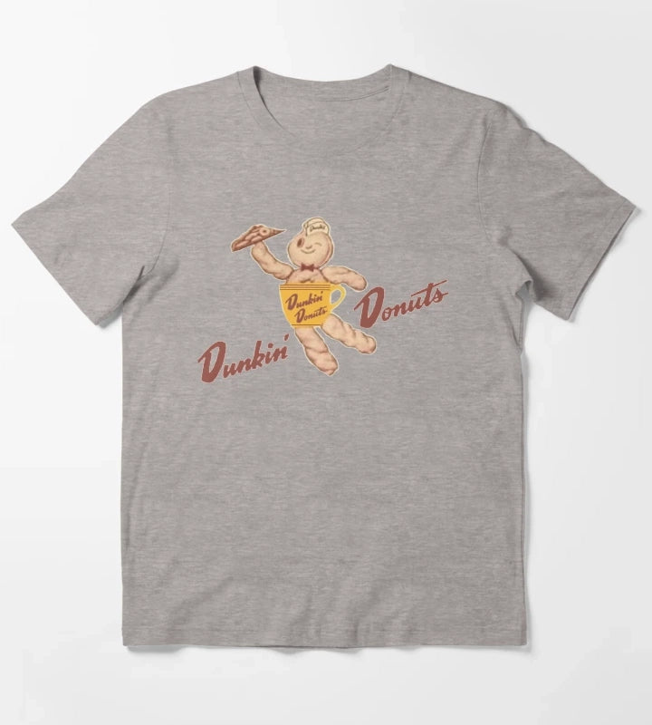 VINTAGE Dunkin Donuts BOX mascot T-Shirt Heather Grey