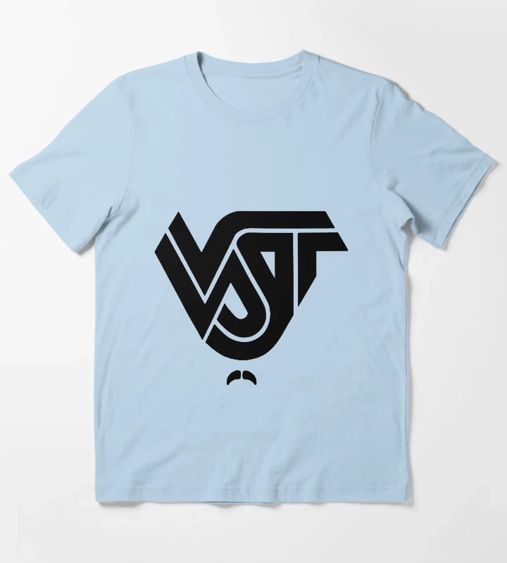 VST Company Black Logo T-Shirt Sky Blue