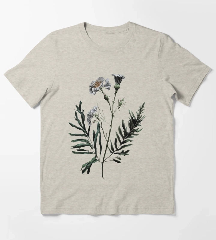 Victorian Daisy Flower T-Shirt Cream