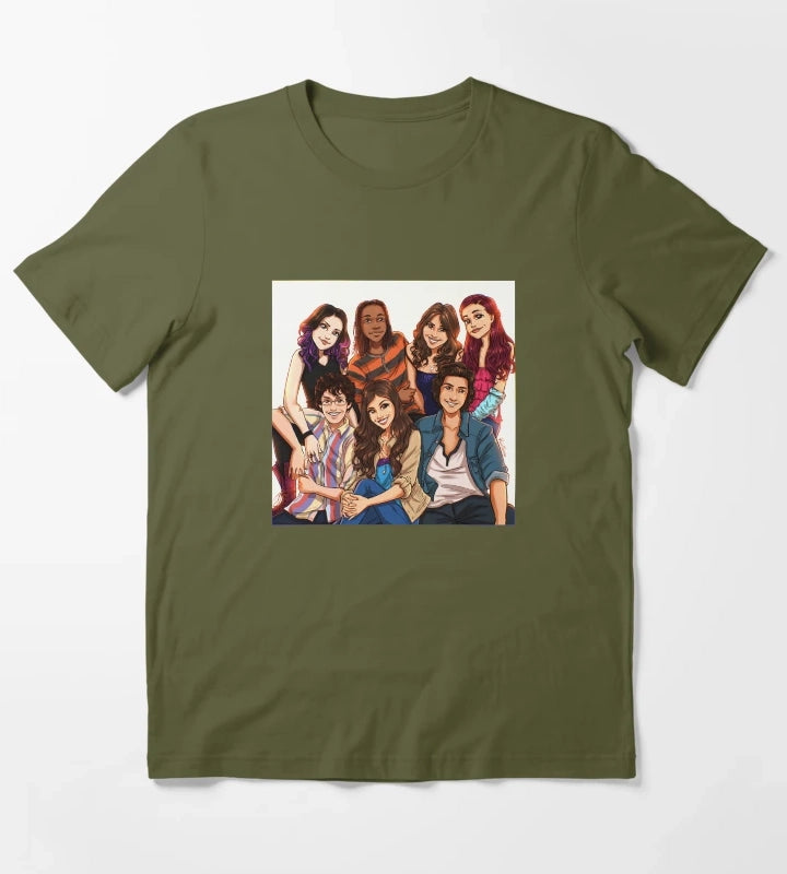 Victorious Cast T-Shirt Olive Green