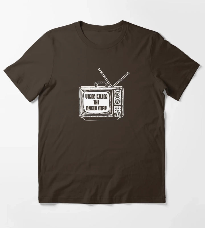Video Killed the Radio Star Buggles T-Shirt Brown