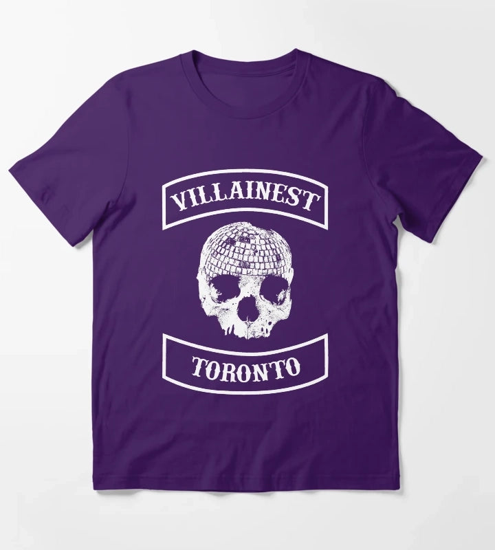Villainest Disco Skull T-Shirt Purple