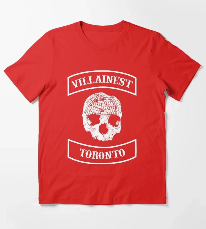 Villainest Disco Skull T-Shirt Red