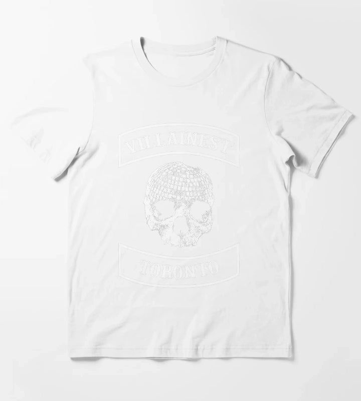 Villainest Disco Skull T-Shirt White