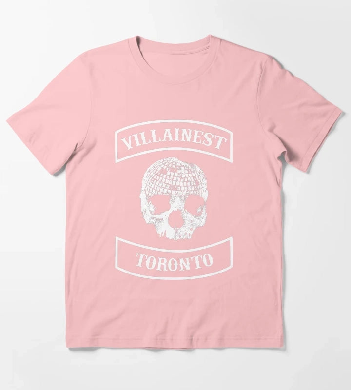 Villainest Disco Skull T-Shirt Dark Grey