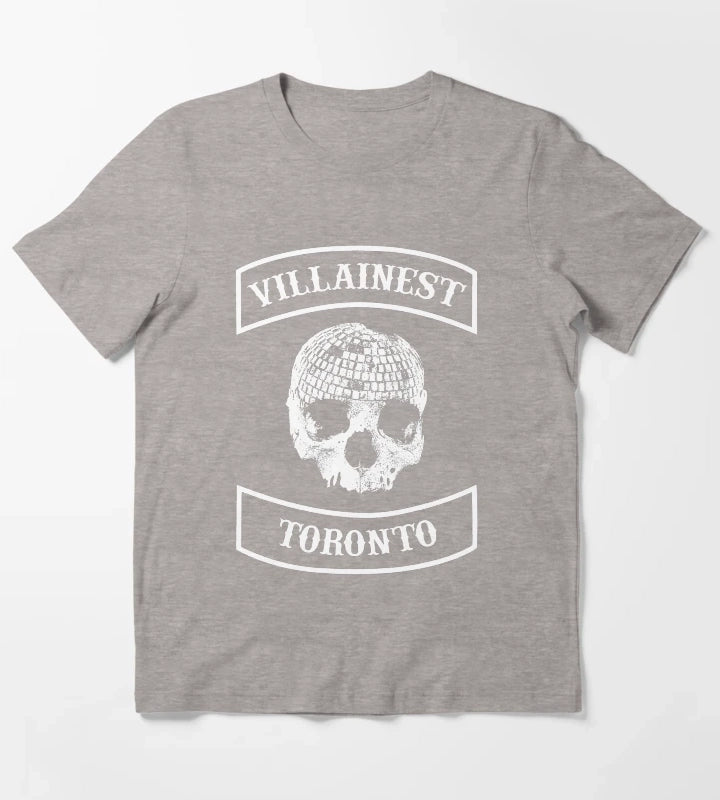 Villainest Disco Skull T-Shirt Heather Grey