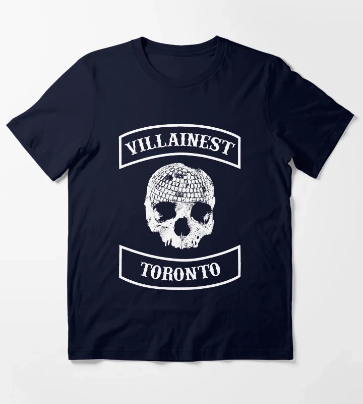 Villainest Disco Skull T-Shirt Navy