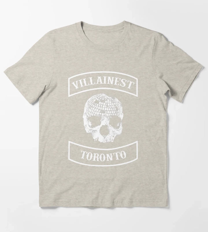Villainest Disco Skull T-Shirt Cream