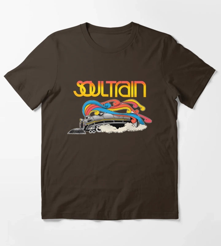 Vintage 70S Souls Trains T-Shirt Brown