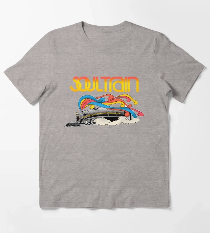 Vintage 70S Souls Trains T-Shirt Heather Grey