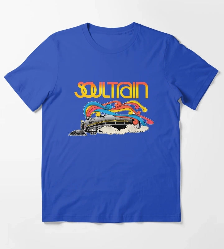 Vintage 70S Souls Trains T-Shirt Blue