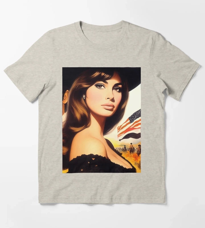 Vintage American Cowgirl T-Shirt Cream
