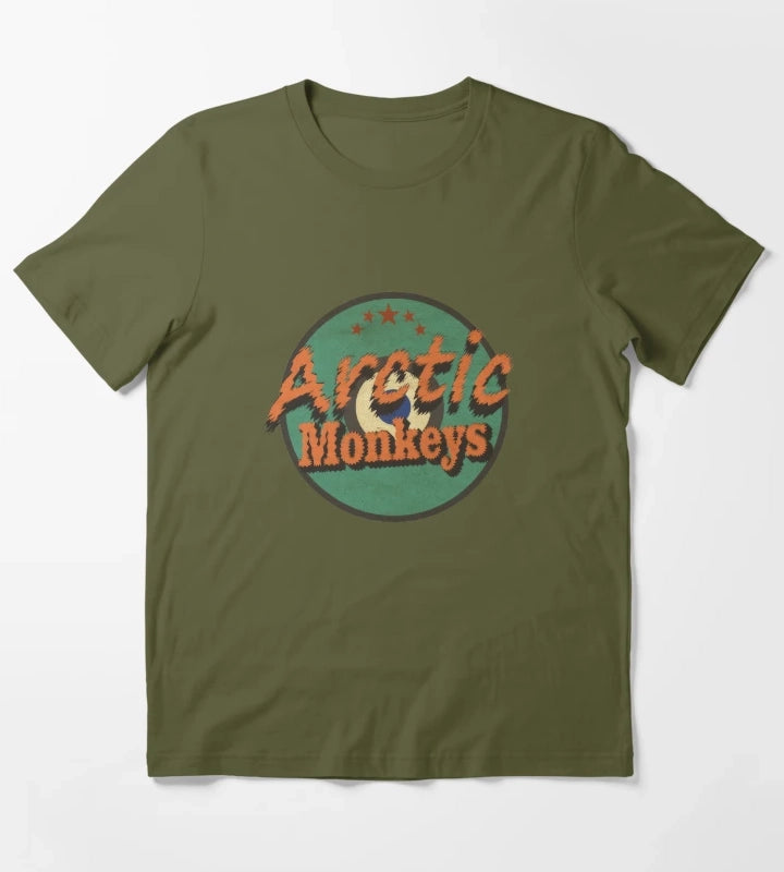 Vintage Band Arctic Monkeys art Drawing 28 T-Shirt Olive Green