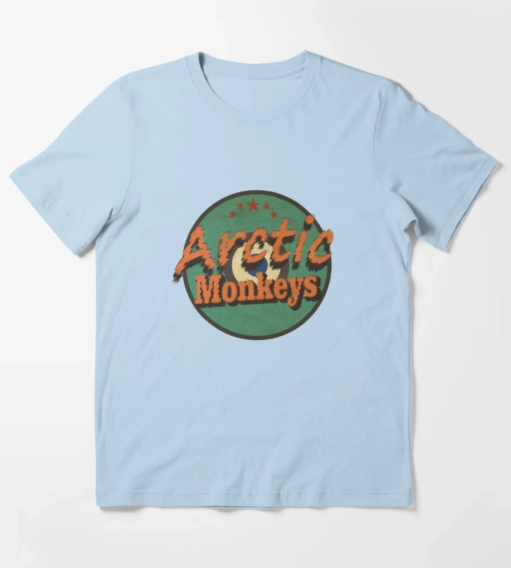 Vintage Band Arctic Monkeys art Drawing 28 T-Shirt Sky Blue