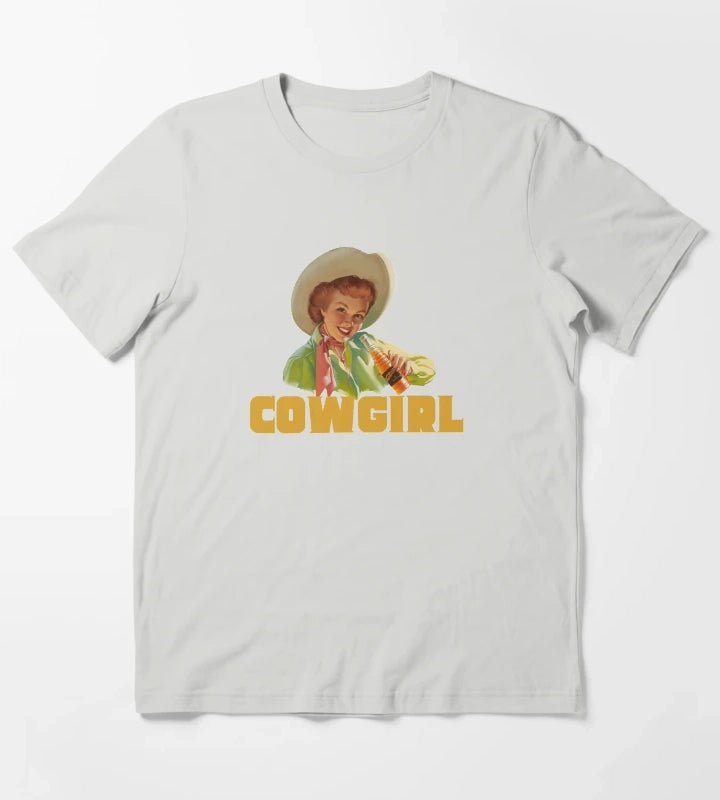 Vintage Cowgirl T-Shirt Light Grey
