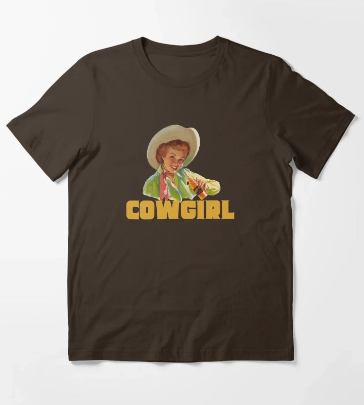 Vintage Cowgirl T-Shirt Brown