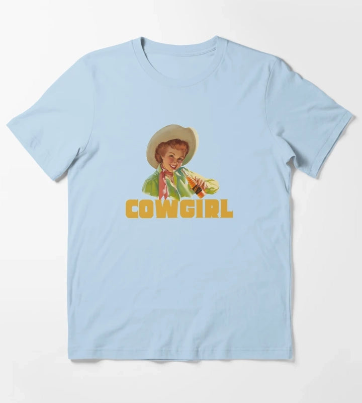 Vintage Cowgirl T-Shirt Sky Blue